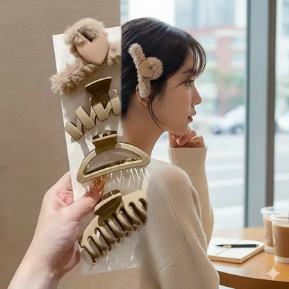 Strong Hold Matte Hair Claw Clips (9 Pieces)