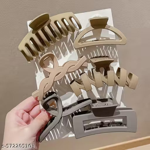 Strong Hold Matte Hair Claw Clips (9 Pieces)